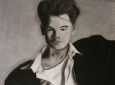 Leonardo DiCaprio mit schwarzem Jacket. (Pastellkreide, 1998)